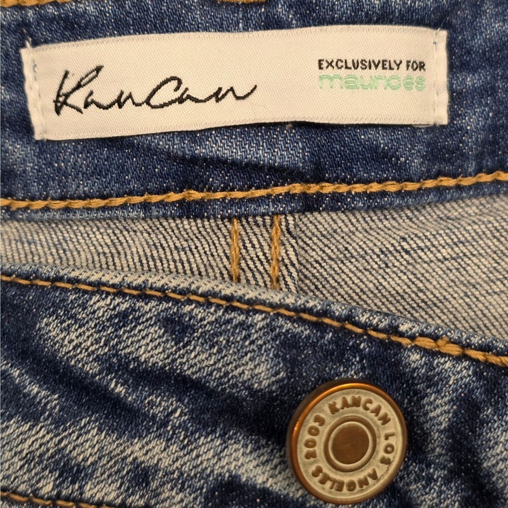 KanCan Maurices Womens High Rise Skinny Jeans Medium Wash Distressed Button‎ Fly - Picture 5 of 10